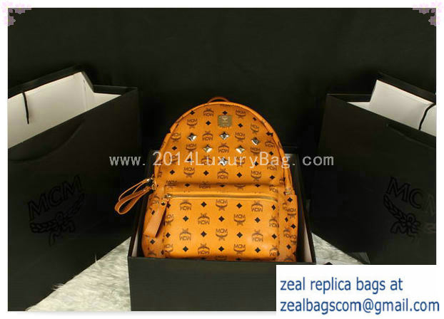 High Quality Replica MCM Stark Backpack Jumbo in Calf Leather 8006 Camel